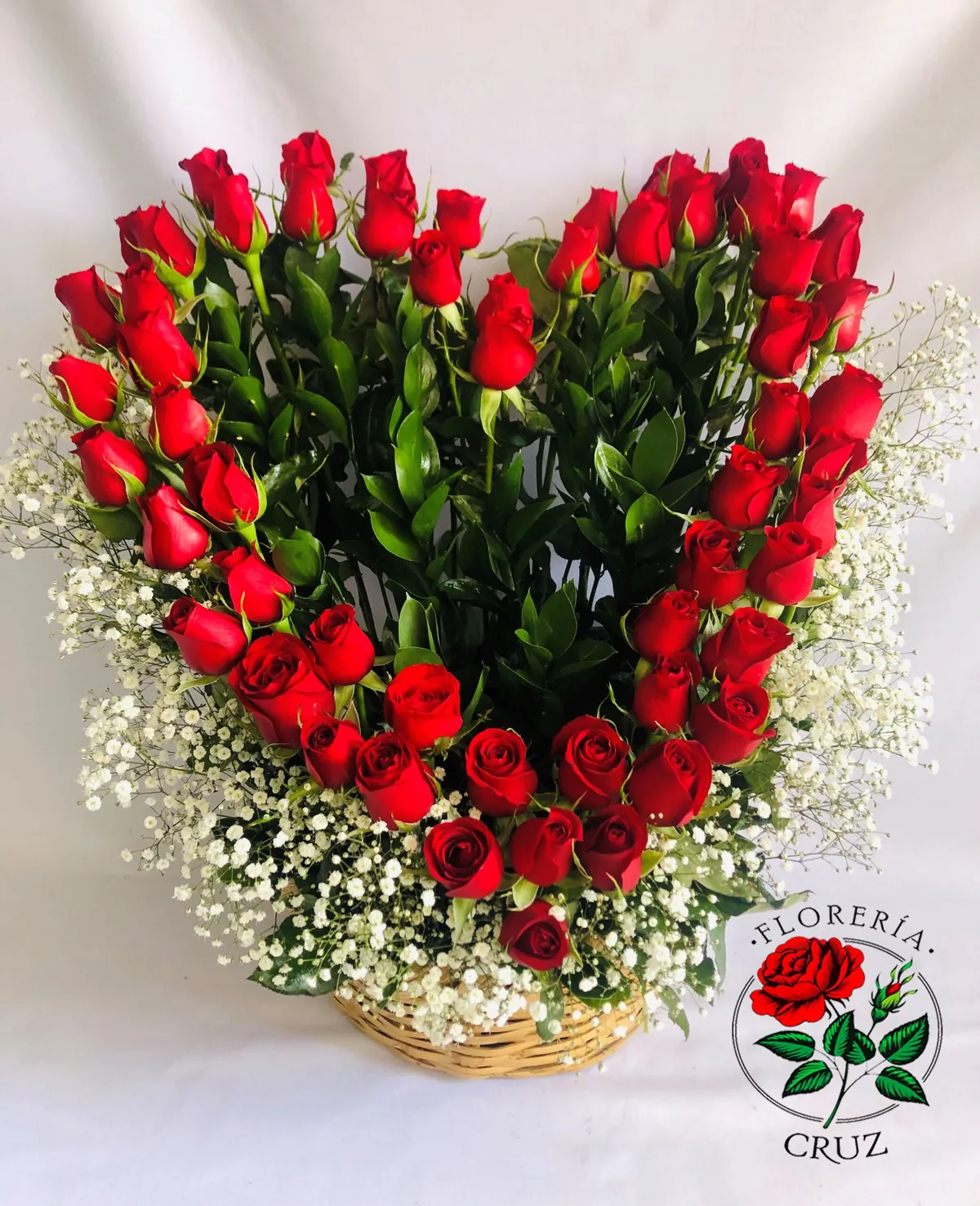 Corazón, arreglos de Florería Cruz